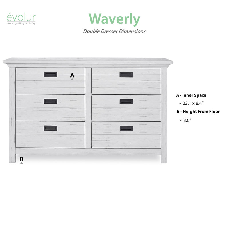 Evolur Waverly 6 Drawer Dresser & Reviews Wayfair